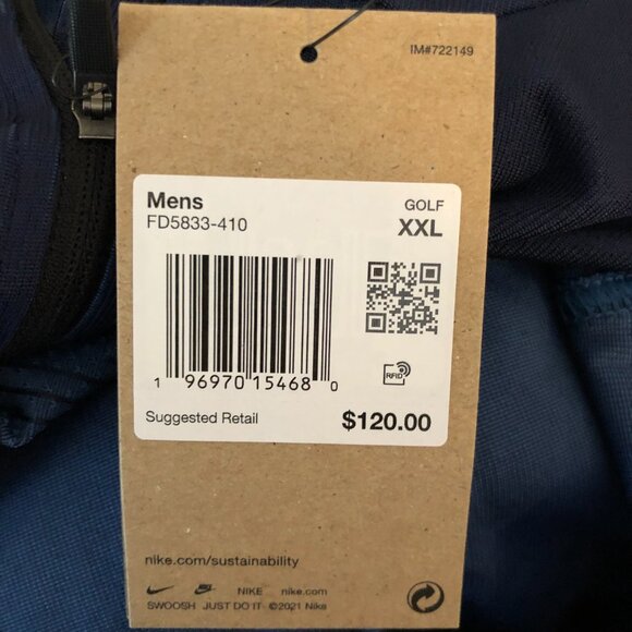 Nike FD5833-410 Men's 2XL XXL Golf Tour Dri-FIT ADV 1/4 Zip LS Long Sleeve Top - Picture 2 of 10